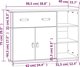vidaXL Szafka, szara, 98,5x40x75 cm, lite drewno sosnowe