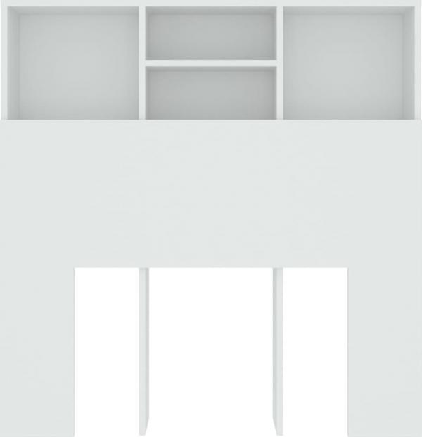 vidaXL Κεφαλάρι Κρεβατιού με Ράφια Λευκό 100x19x103,5 cm
