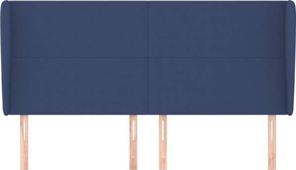 vidaXL Zaglowek uszak, μπλε, 203x23x118/128 cm, ύφασμα