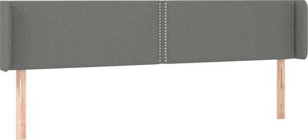 vidaXL κεφαλάρι uszak, σκούρο γκρι, 203x16x78/88 cm, ύφασμα