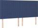 vidaXL Κρεβάτι kontynentalne με στρώμα, μπλε ύφασμα, 200x200 cm