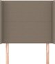 vidaXL Zaglowerk Uszak, Taupe, 103x16x118/128 cm, Tkanina