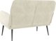 vidaXL Lawka, kremowa, 108x79x79 cm, tapicerowana aksamitem