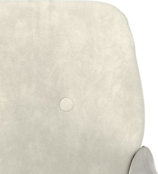 vidaXL Lawka, kremowa, 108x79x79 cm, tapicerowana aksamitem