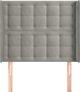 vidaXL Κεφαλάρι uszak ανοιχτό γκρι, βελούδο 83x16x118/128 εκ