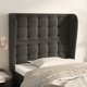 vidaXL Κεφαλάρι ουσάκ 83x23x118/128 cm, βελούδο, σκούρο γκρι