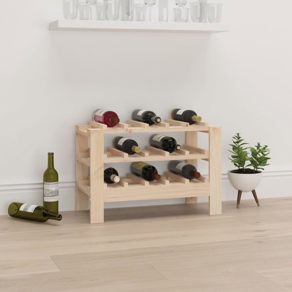 vidaXL vidaXL Stojak na wino, 61,5x30x42 cm, lite drewno sosnowe