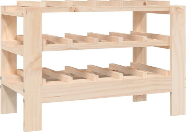 vidaXL vidaXL Stojak na wino, 61,5x30x42 cm, lite drewno sosnowe