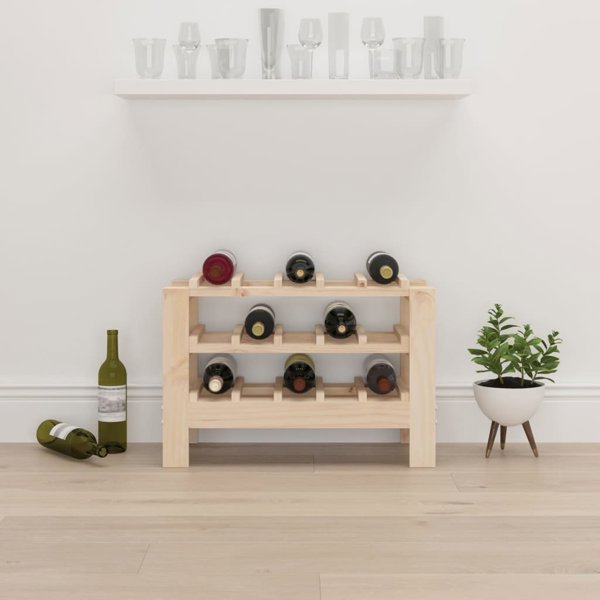vidaXL vidaXL Stojak na wino, 61,5x30x42 cm, lite drewno sosnowe