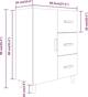 vidaXL Κομοδίνο σκούρο δρυς 69,5x34x90 εκ, σύνθετο ξύλο