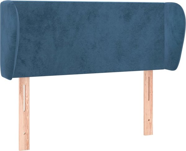 vidaXL Κεφαλαριά uszak βελούδινη σκούρο μπλε 93x23x78/88 cm