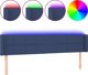 vidaXL Zagloszek do lozka z LED niebieski 203x16x78/88 cm tkanina