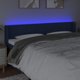 vidaXL Zagloszek do lozka z LED niebieski 203x16x78/88 cm tkanina