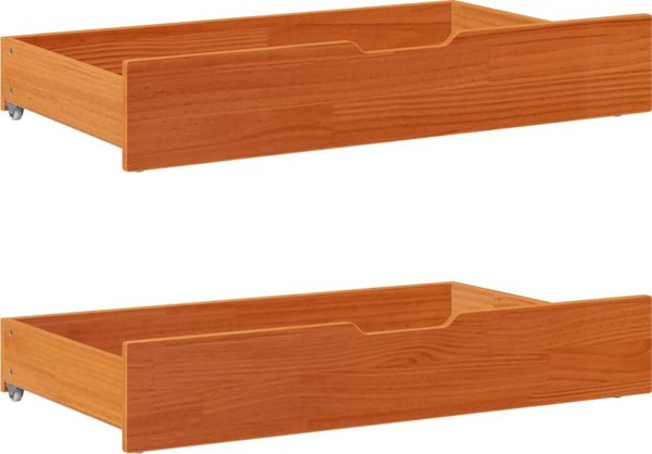 vidaXL Κρεβάτι με ράφι, χωρίς στρώμα, κεχριμπαρένιο καφέ, πεύκο, 140x190 cm