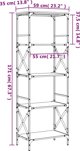 vidaXL Ράφι βιβλίων 5 επιπέδων, καπνισμένη δρυς, 59x35x171 εκ.
