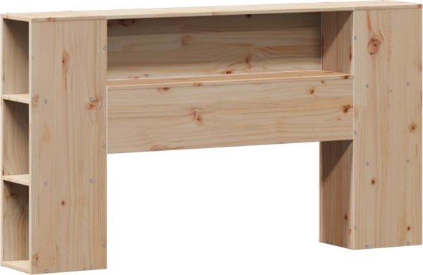 vidaXL Κρεβάτι με ράφια, χωρίς στρώμα, 140x190 εκ., πεύκο
