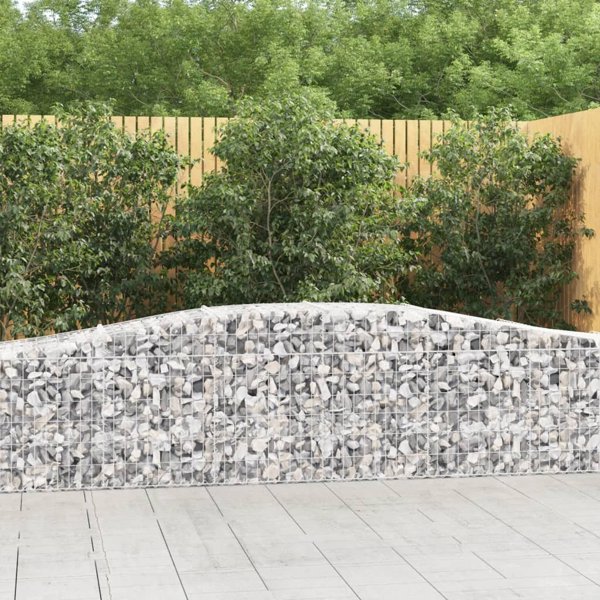 vidaXL Kosze gabionowe, 7 τεμ, 400x50x60/80 εκ, γαλβανισμένο σίδερο