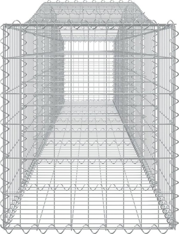 vidaXL Kosze gabionowe, 7 τεμ, 400x50x60/80 εκ, γαλβανισμένο σίδερο