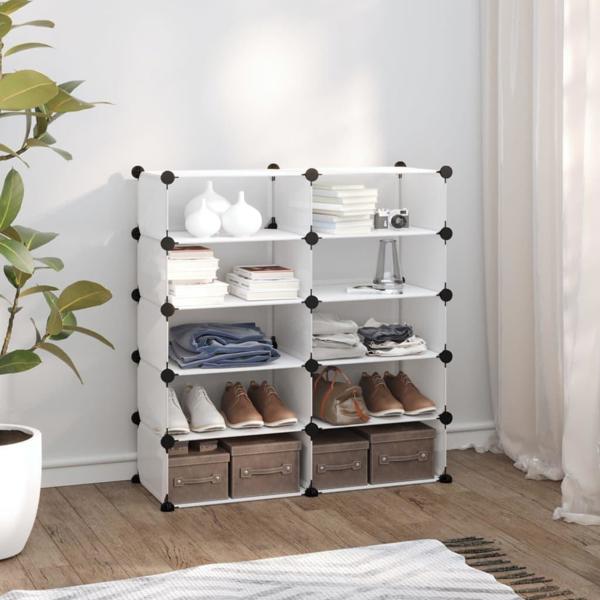 vidaXL vidaXL Stojak na buty, przezroczysty, 84x32x88,5 cm, PP