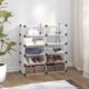 vidaXL vidaXL Stojak na buty, przezroczysty, 84x32x88,5 cm, PP