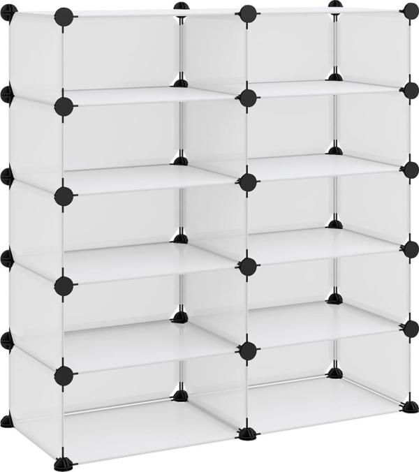 vidaXL vidaXL Stojak na buty, przezroczysty, 84x32x88,5 cm, PP