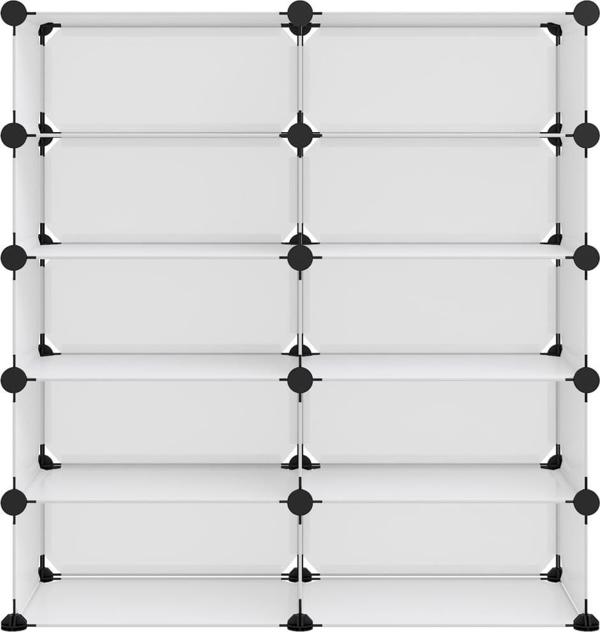 vidaXL vidaXL Stojak na buty, przezroczysty, 84x32x88,5 cm, PP