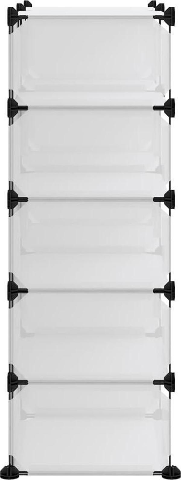 vidaXL vidaXL Stojak na buty, przezroczysty, 84x32x88,5 cm, PP