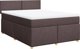 vidaXL Κρεβάτι Continental με Στρώμα, Καφέ, Ύφασμα, 140x200 εκ.