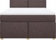 vidaXL Κρεβάτι Continental με Στρώμα, Καφέ, Ύφασμα, 140x200 εκ.