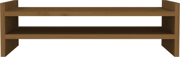 vidaXL Βάση οθόνης, μέλι καφέ, 50x27x15 cm, μασίφ πεύκο