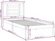 vidaXL Κρεβατόκαμαρα, λευκή, συμπαγές ξύλο, 75x190 εκ., μονό