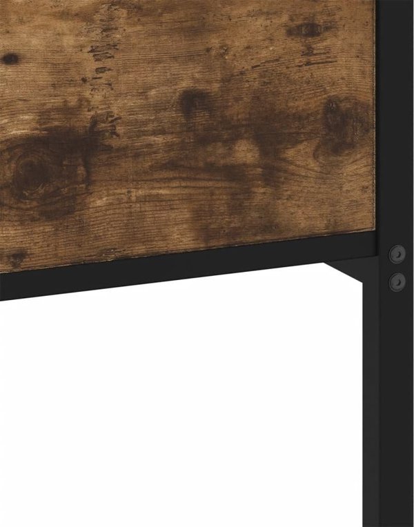 vidaXL Μεταλλική ράμα κρεβατιού χωρίς στρώμα καπνισμένο δρυς 100x200 cm