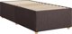 vidaXL Κρεβάτι Continental με στρώμα, καφέ, ύφασμα, 90x200 cm