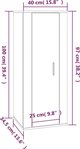 vidaXL Κρεμαστή τηλεοπτική ντουλάπα, μαύρη, 40x34,5x100 cm