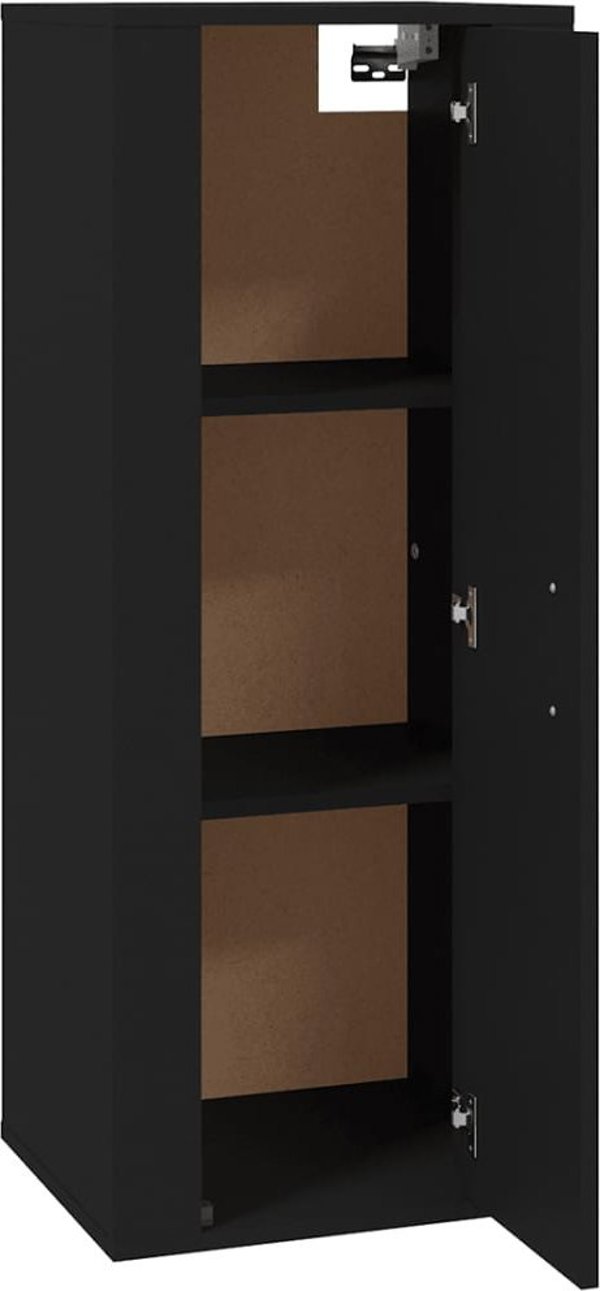vidaXL Κρεμαστή τηλεοπτική ντουλάπα, μαύρη, 40x34,5x100 cm