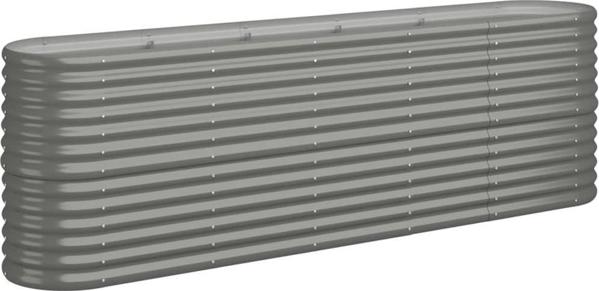 vidaXL vidaXL Donica ogrodowa, malowana proszkowo stal, 224x40x68 cm, szara