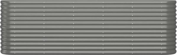 vidaXL vidaXL Donica ogrodowa, malowana proszkowo stal, 224x40x68 cm, szara