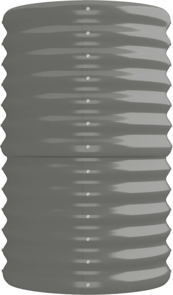 vidaXL vidaXL Donica ogrodowa, malowana proszkowo stal, 224x40x68 cm, szara