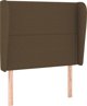 vidaXL vidaXL Κεφαλάρι ουσάκ, σκούρο καφέ, 103x23x118/128 cm, ύφασμα