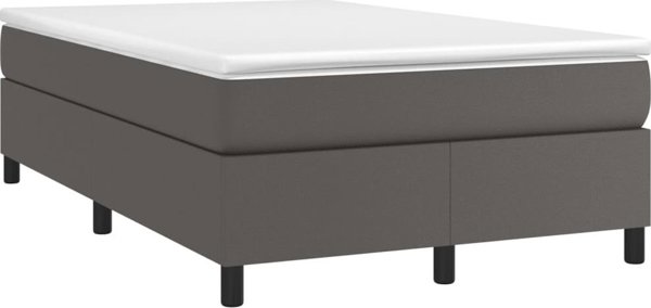 vidaXL Κρεβάτι κοντινένταλ, γκρι, 120x200 εκ., επενδεδυμένο με τεχνητό δέρμα