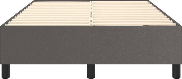 vidaXL Κρεβάτι κοντινένταλ, γκρι, 120x200 εκ., επενδεδυμένο με τεχνητό δέρμα
