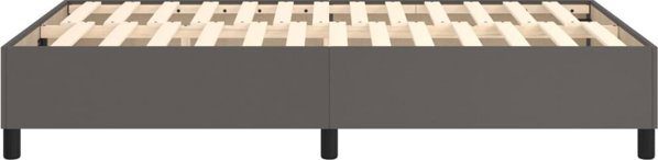 vidaXL Κρεβάτι κοντινένταλ, γκρι, 120x200 εκ., επενδεδυμένο με τεχνητό δέρμα