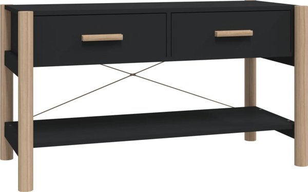 vidaXL Σύνθετο έπιπλο για TV, μαύρο, 82x38x45 cm, υλικό ξύλου