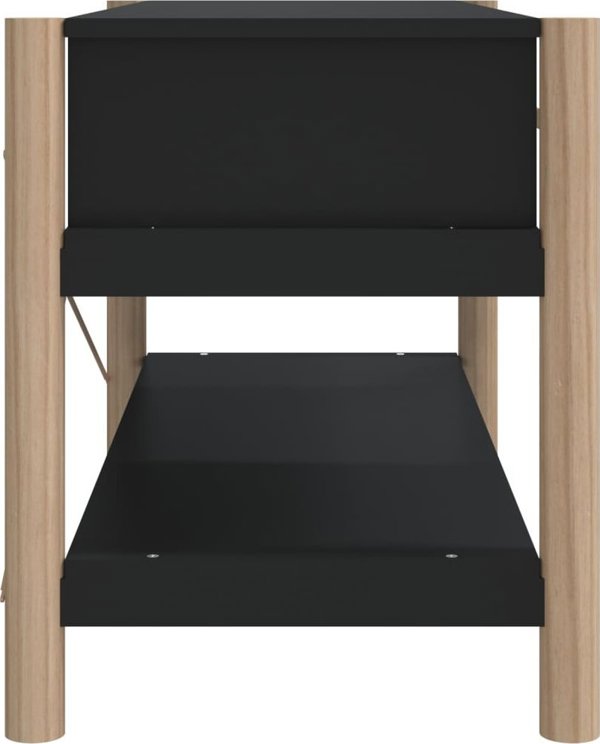 vidaXL Σύνθετο έπιπλο για TV, μαύρο, 82x38x45 cm, υλικό ξύλου