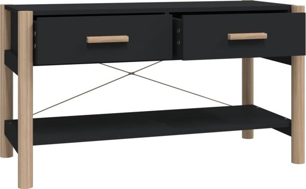 vidaXL Σύνθετο έπιπλο για TV, μαύρο, 82x38x45 cm, υλικό ξύλου