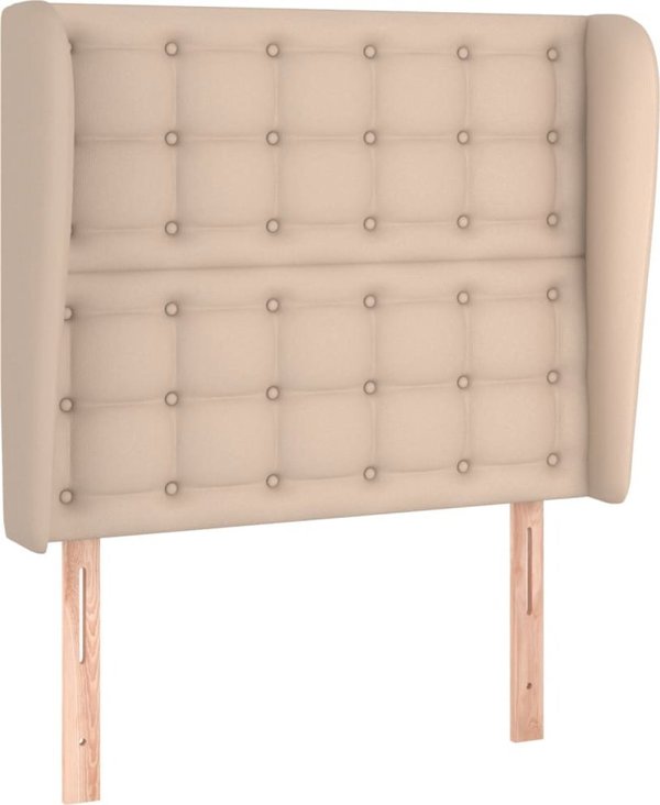 vidaXL Κεφαλάρι uszak, cappuccino, 93x23x118/128 cm, τεχνητό δέρμα