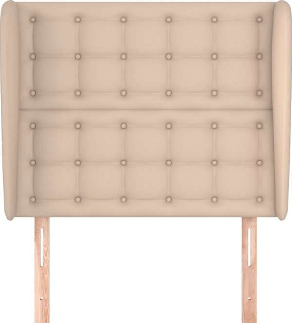 vidaXL Κεφαλάρι uszak, cappuccino, 93x23x118/128 cm, τεχνητό δέρμα