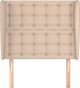 vidaXL Κεφαλάρι uszak, cappuccino, 93x23x118/128 cm, τεχνητό δέρμα