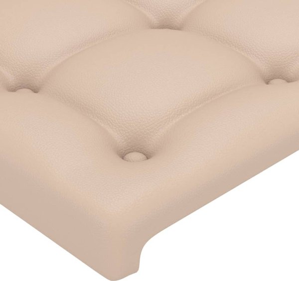 vidaXL Κεφαλάρι uszak, cappuccino, 93x23x118/128 cm, τεχνητό δέρμα