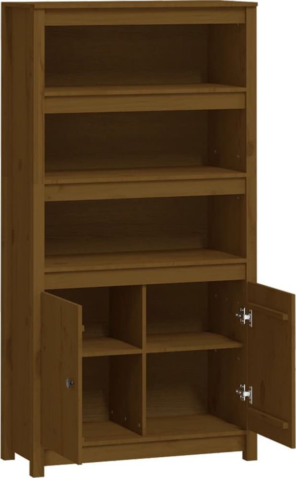 vidaXL Ντουλάπι, μέλια καφέ, 80x35x154 εκ., από μασίφ πεύκο